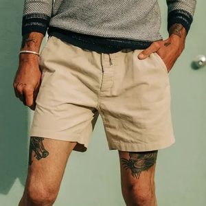 Taylor Stitch Apres Short in Natural Pinwale M